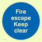 MA226: fire escape keep clear
