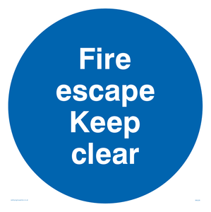 MA226: fire escape keep clear