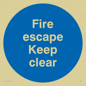 MA226: fire escape keep clear