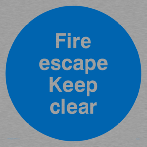 MA226: fire escape keep clear