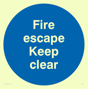 MA226: fire escape keep clear