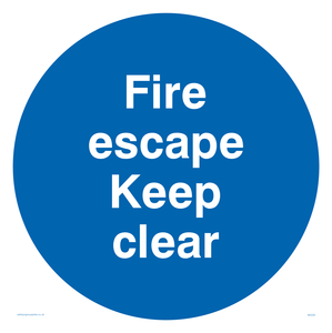 MA226: fire escape keep clear