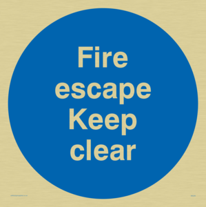 MA226: fire escape keep clear