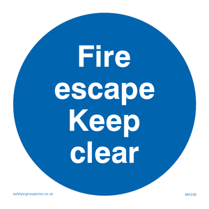 MA226: fire escape keep clear