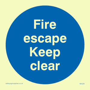 MA226: fire escape keep clear