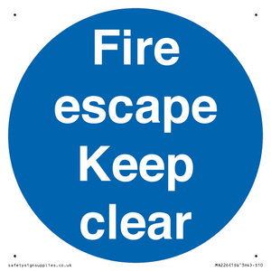 MA226: fire escape keep clear