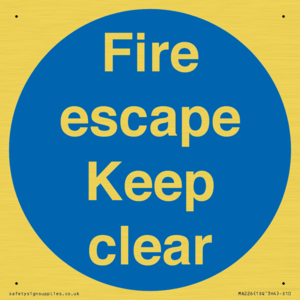 MA226: fire escape keep clear