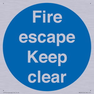 MA226: fire escape keep clear