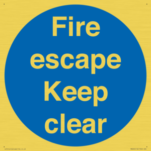MA226: fire escape keep clear