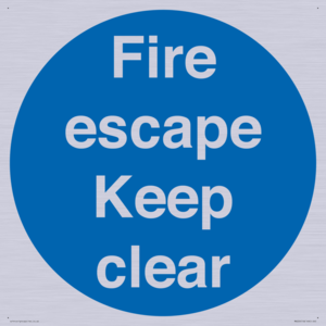 MA226: fire escape keep clear