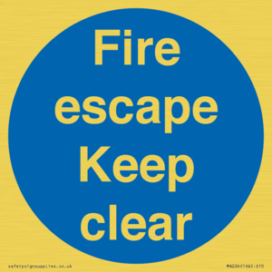 MA226: fire escape keep clear