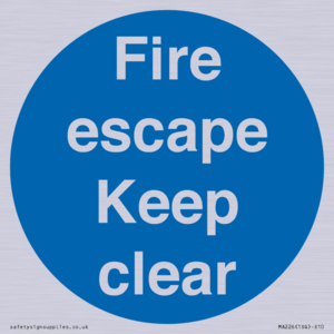 MA226: fire escape keep clear