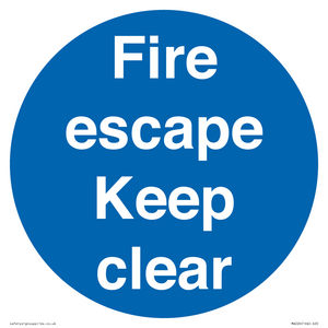 MA226: fire escape keep clear
