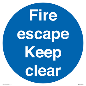 MA226: fire escape keep clear