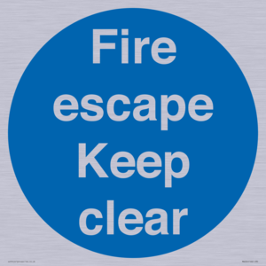 MA226: fire escape keep clear