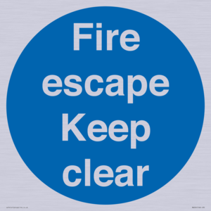 MA226: fire escape keep clear