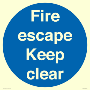 MA226: fire escape keep clear