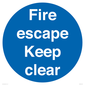 MA226: fire escape keep clear