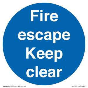 MA226: fire escape keep clear