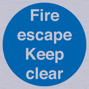 MA226: fire escape keep clear