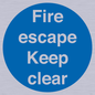 MA226: fire escape keep clear