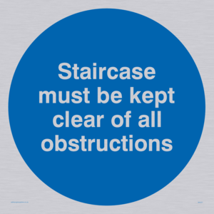 MA227: staircase must be kept clear of all obstructions