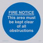 MA228: Fire notice no obstructions