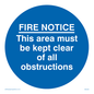 MA228: Fire notice no obstructions
