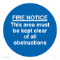 MA228: Fire notice no obstructions