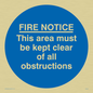 MA228: Fire notice no obstructions