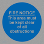 MA228: Fire notice no obstructions