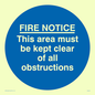 MA228: Fire notice no obstructions
