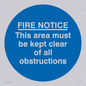 MA228: Fire notice no obstructions