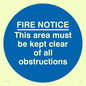 MA228: Fire notice no obstructions