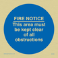 MA228: Fire notice no obstructions