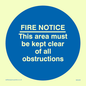 MA228: Fire notice no obstructions