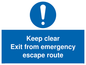 MA233: keep clear exit from emergency escape route