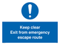 MA233: keep clear exit from emergency escape route