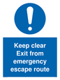 MA233: keep clear exit from emergency escape route