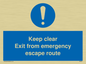 MA233: keep clear exit from emergency escape route