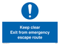 MA233: keep clear exit from emergency escape route