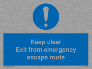 MA233: keep clear exit from emergency escape route