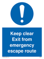 MA233: keep clear exit from emergency escape route