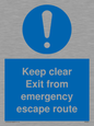 MA233: keep clear exit from emergency escape route