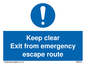 MA233: keep clear exit from emergency escape route