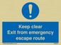 MA233: keep clear exit from emergency escape route