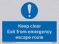 MA233: keep clear exit from emergency escape route