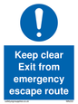 MA233: keep clear exit from emergency escape route