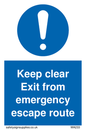 MA233: keep clear exit from emergency escape route