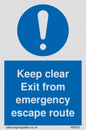 MA233: keep clear exit from emergency escape route
